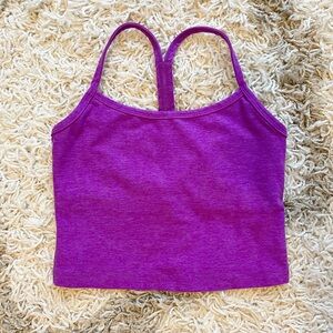Beyond Yoga Spacedye Slim Racerback Cropped Tank Vivid Plum Heather